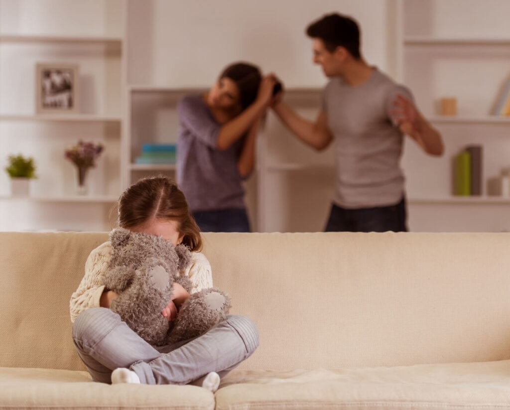 Child suffers from fights between parents